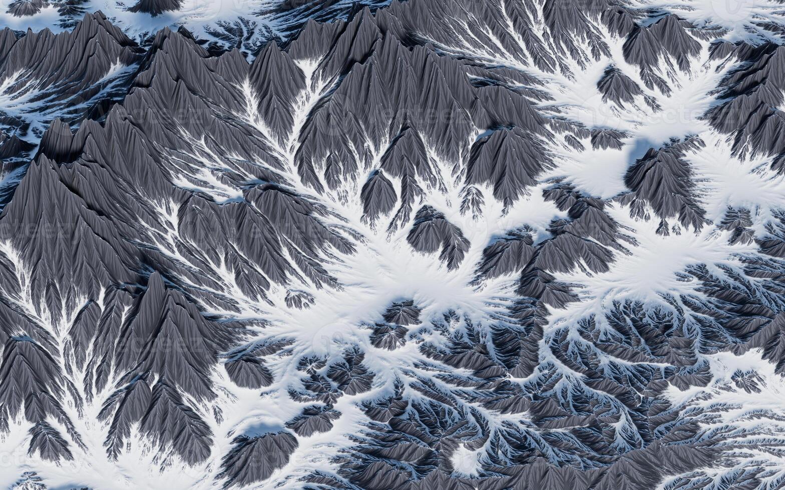 Schnee Berge Landform Hintergrund, 3d Wiedergabe. foto