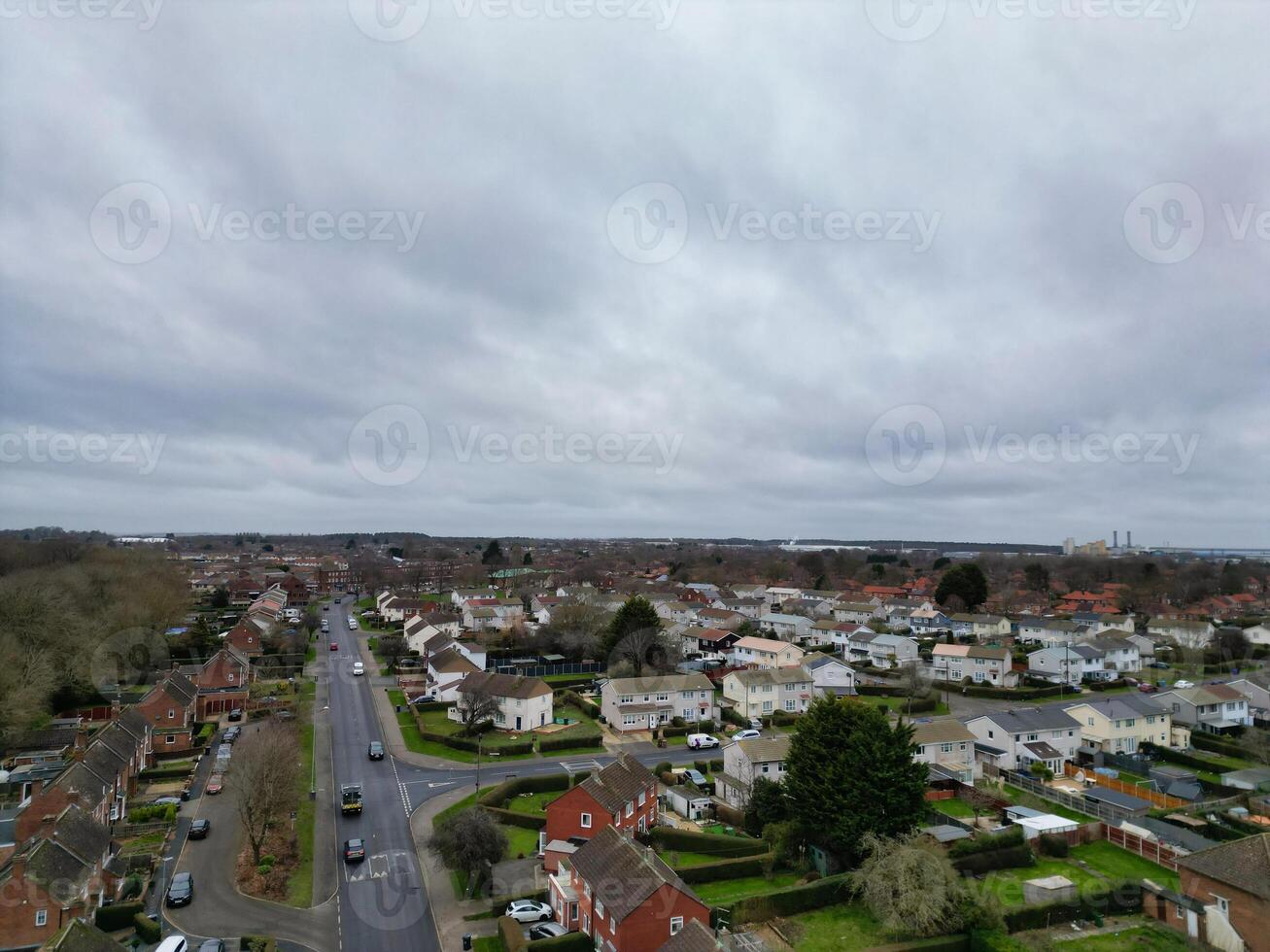 hoch Winkel Aussicht von Corby Stadt von Northamptonshire England vereinigt Königreich. November 1, 2023 foto