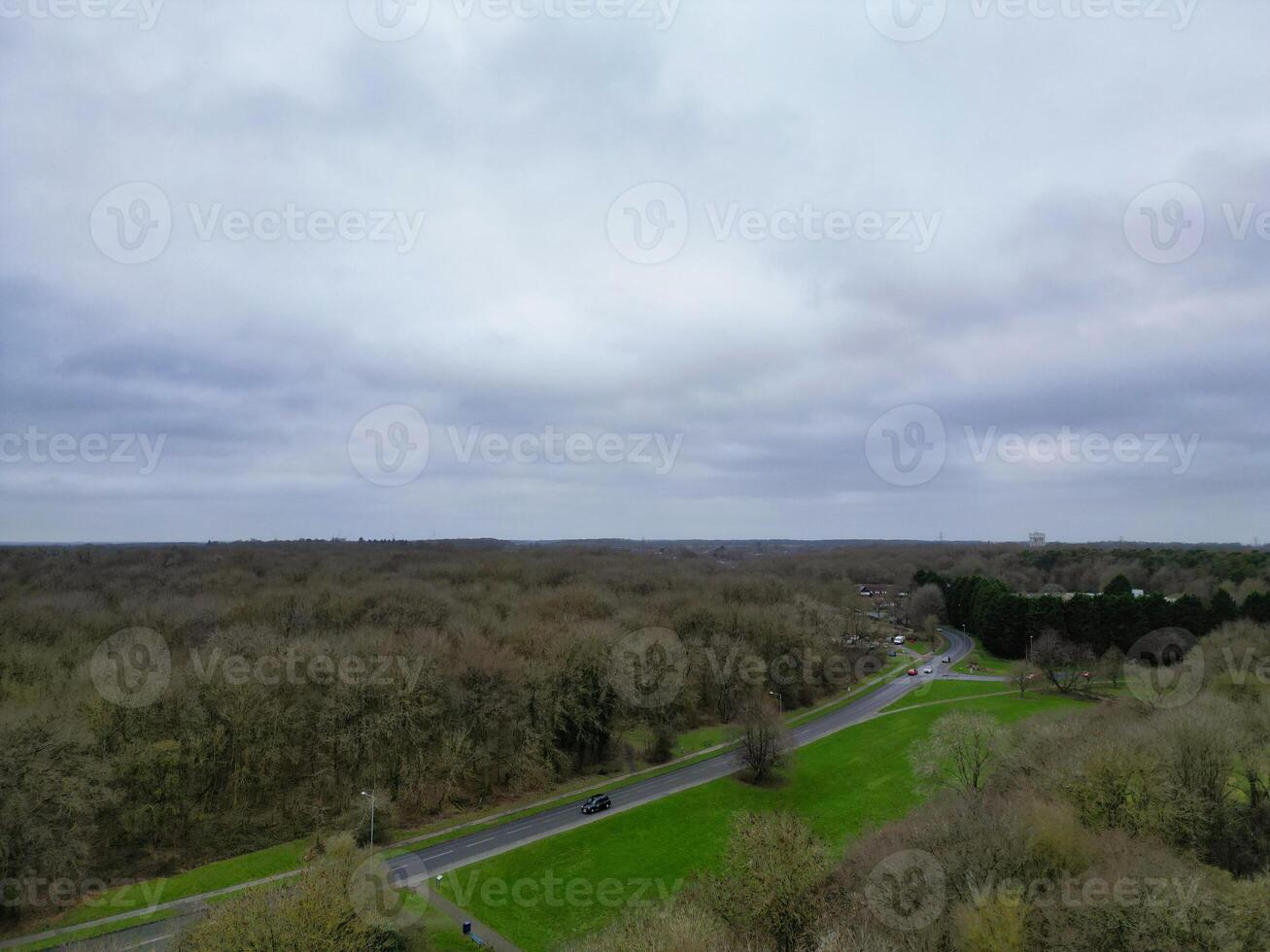 hoch Winkel Aussicht von Corby Stadt von Northamptonshire England vereinigt Königreich. November 1, 2023 foto