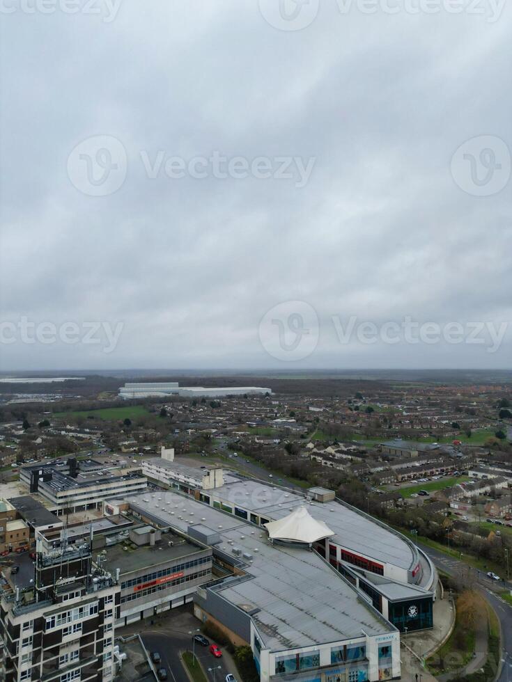 hoch Winkel Aussicht von Corby Stadt von Northamptonshire England vereinigt Königreich. November 1, 2023 foto