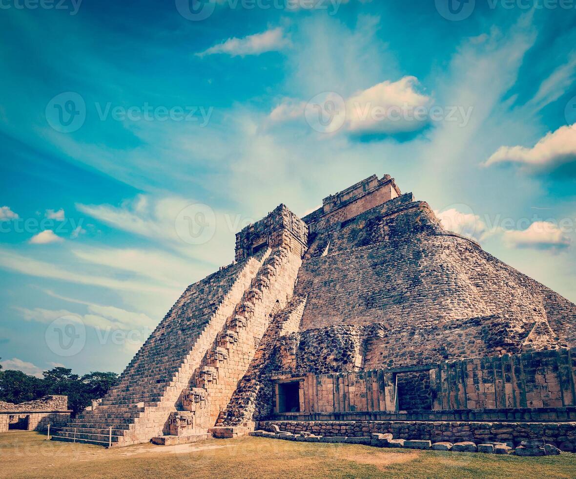 Maya Pyramide im uxmal, Mexiko foto