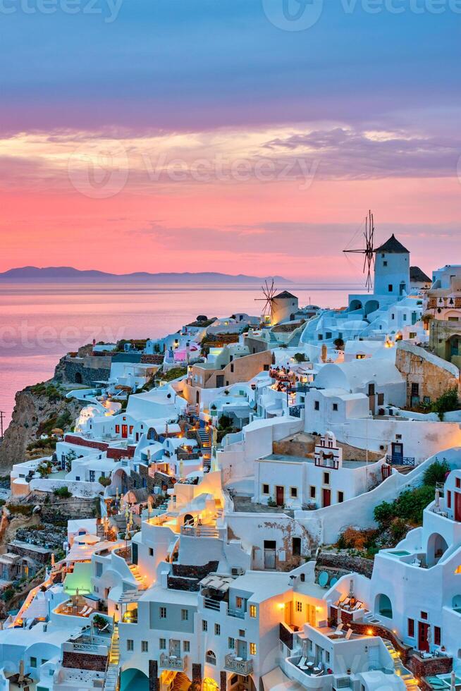 berühmt griechisch Tourist Ziel oia, Griechenland foto