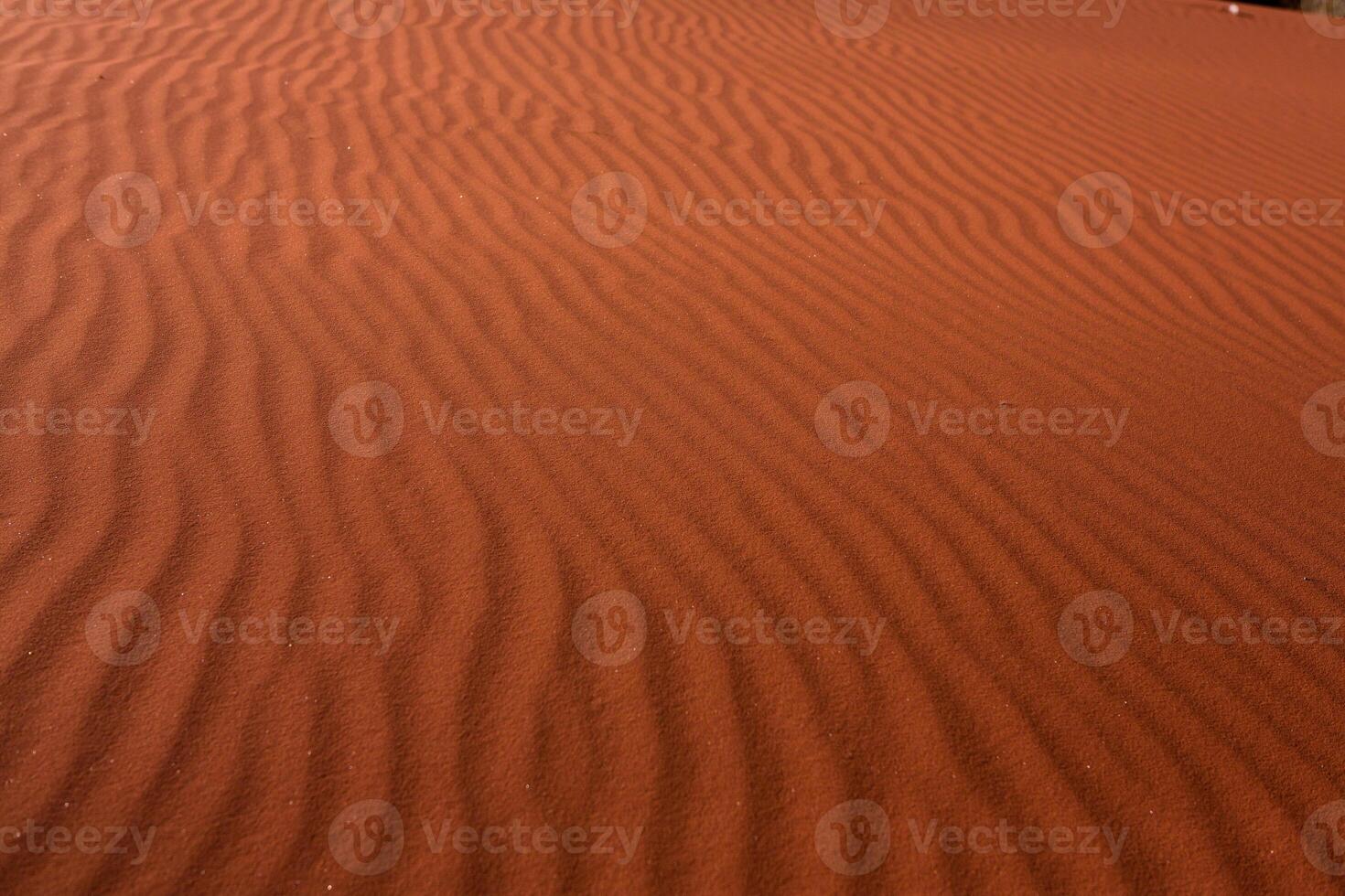 Wadi Rum Wüste im Jordanien. auf das Sonnenuntergang. Panorama von schön Sand Muster auf das Düne. Wüste Landschaft im Jordanien. foto