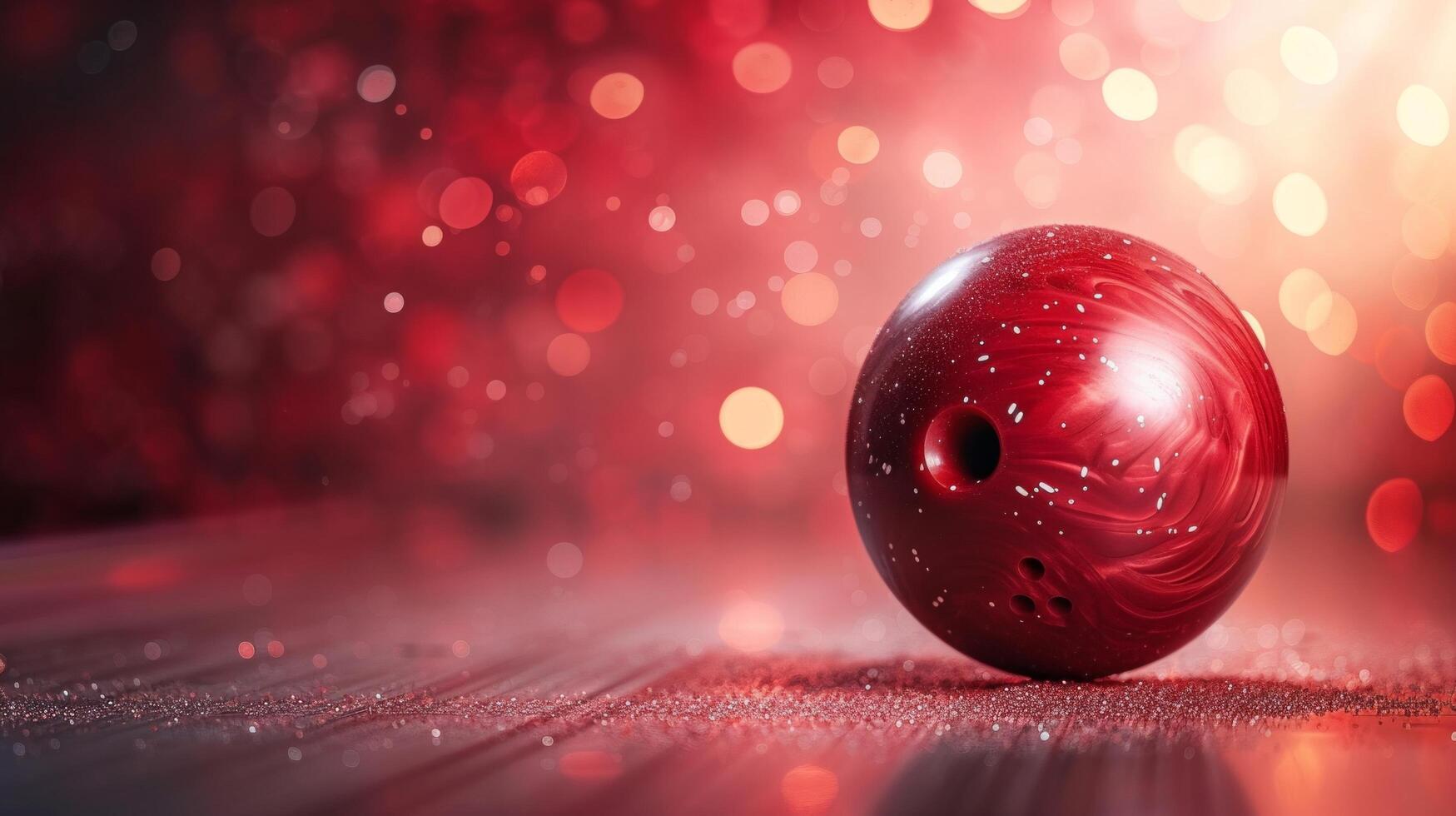 ai generiert schön Hintergrund zum Bowling Werbung foto