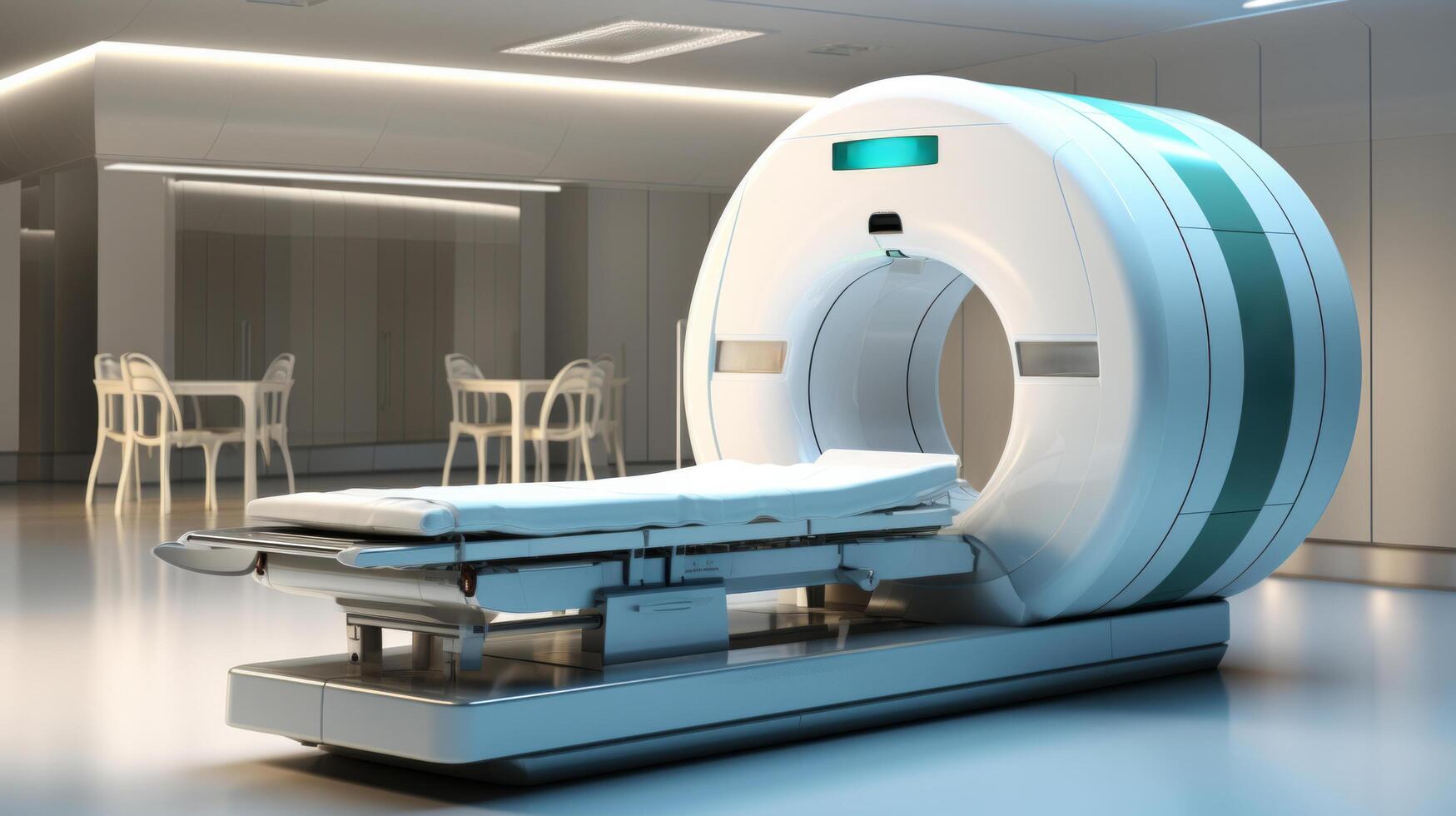 ai generiert ein Der letzte Stand der Technik mri Scanner, Angebot hohe Auflösung Bildgebung zum präzise medizinisch Diagnose. foto