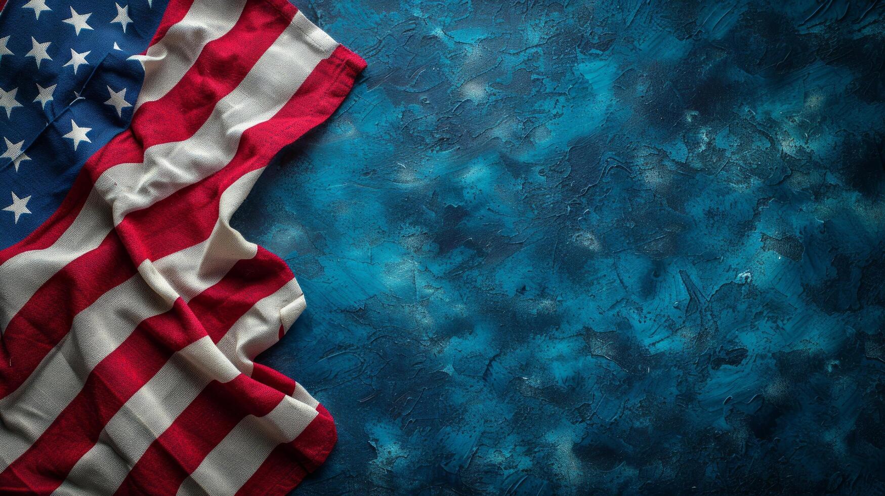 ai generiert stilvoll und untertrieben Komposition Hervorheben das ikonisch amerikanisch Flagge im ein Urlaubsinspiriert Rahmen foto