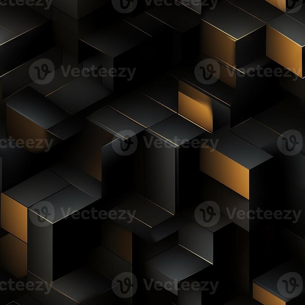 ai generiert dunkel schwarz geometrisch Gitter Hintergrund modern dunkel abstrakt Textur nahtlos Muster foto