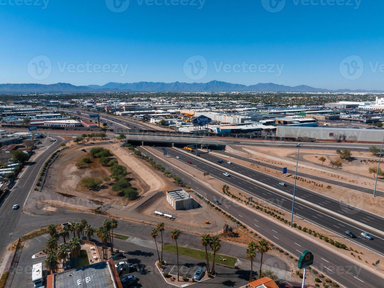 Phönix Stadt Innenstadt Horizont Stadtbild von Arizona im USA. foto