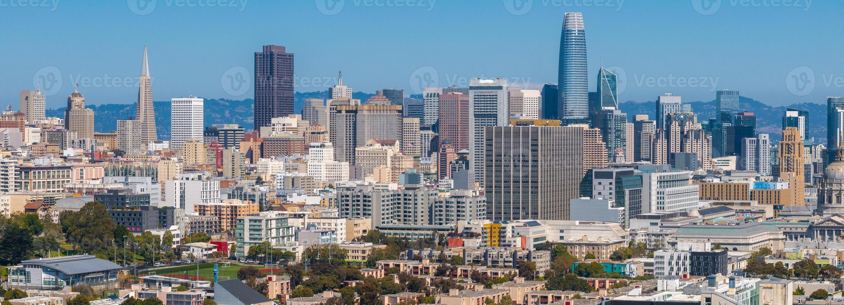 Antenne Aussicht von das san Francisco Innenstadt. foto
