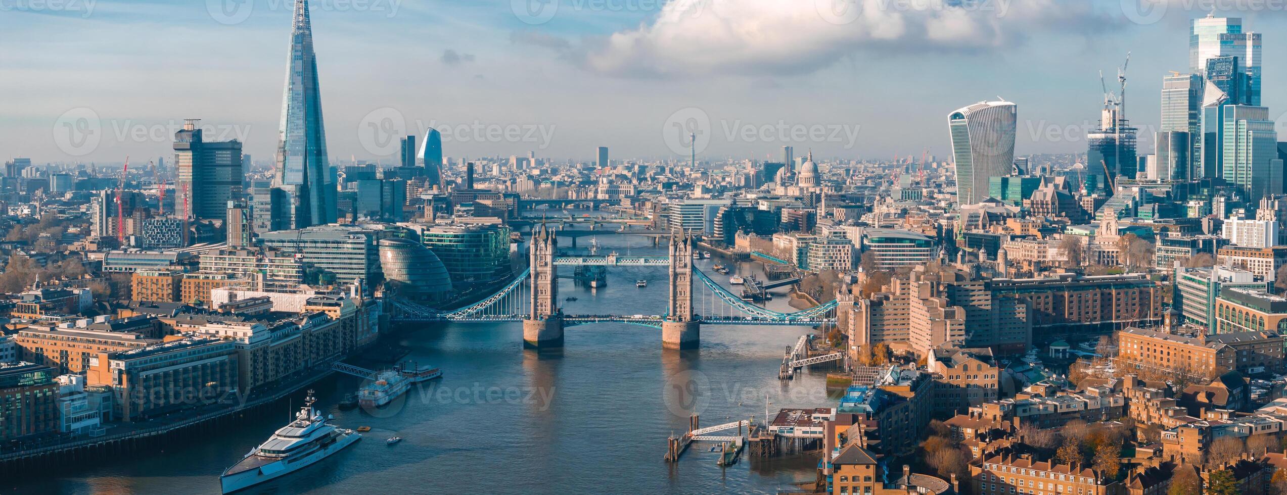 Antenne Aussicht von das ikonisch Turm Brücke verbinden Londong mit Southwark foto