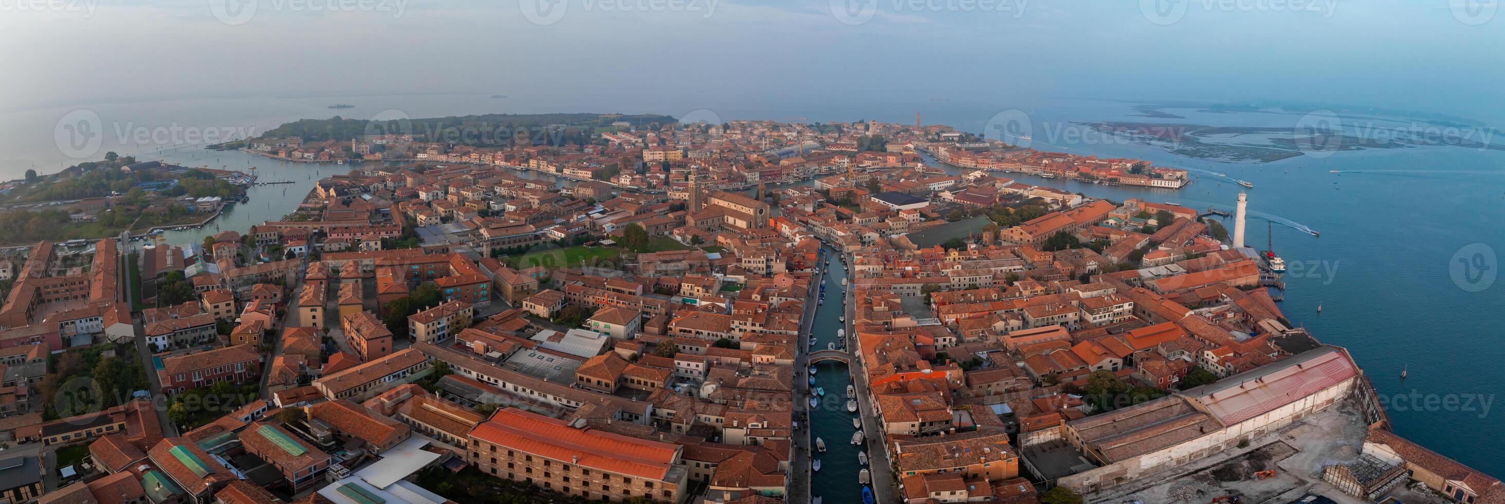 Antenne Aussicht von Murano Insel im Venedig Lagune, Italien foto