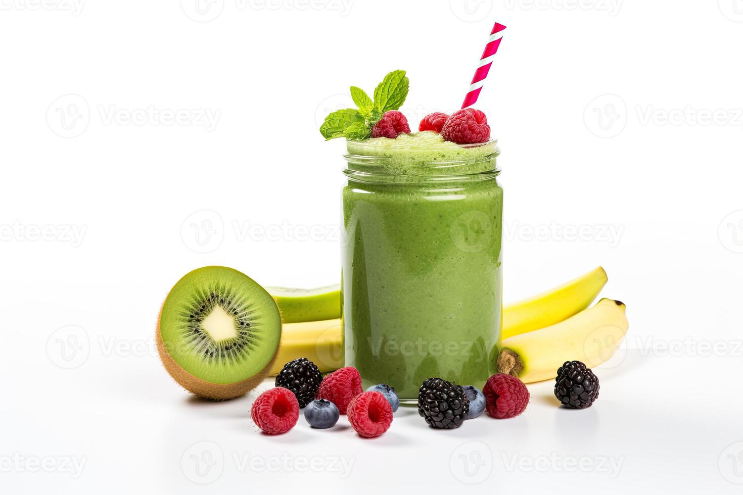 ai generiert Kiwi Grün Smoothie foto