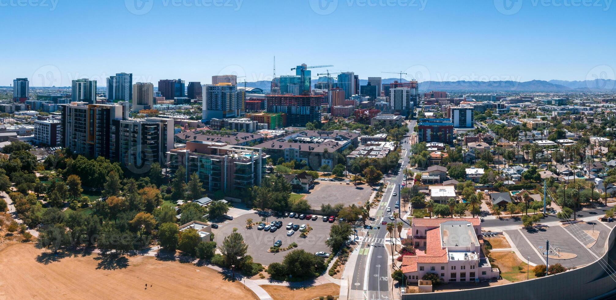 Phönix Stadt Innenstadt Horizont Stadtbild von Arizona im USA. foto