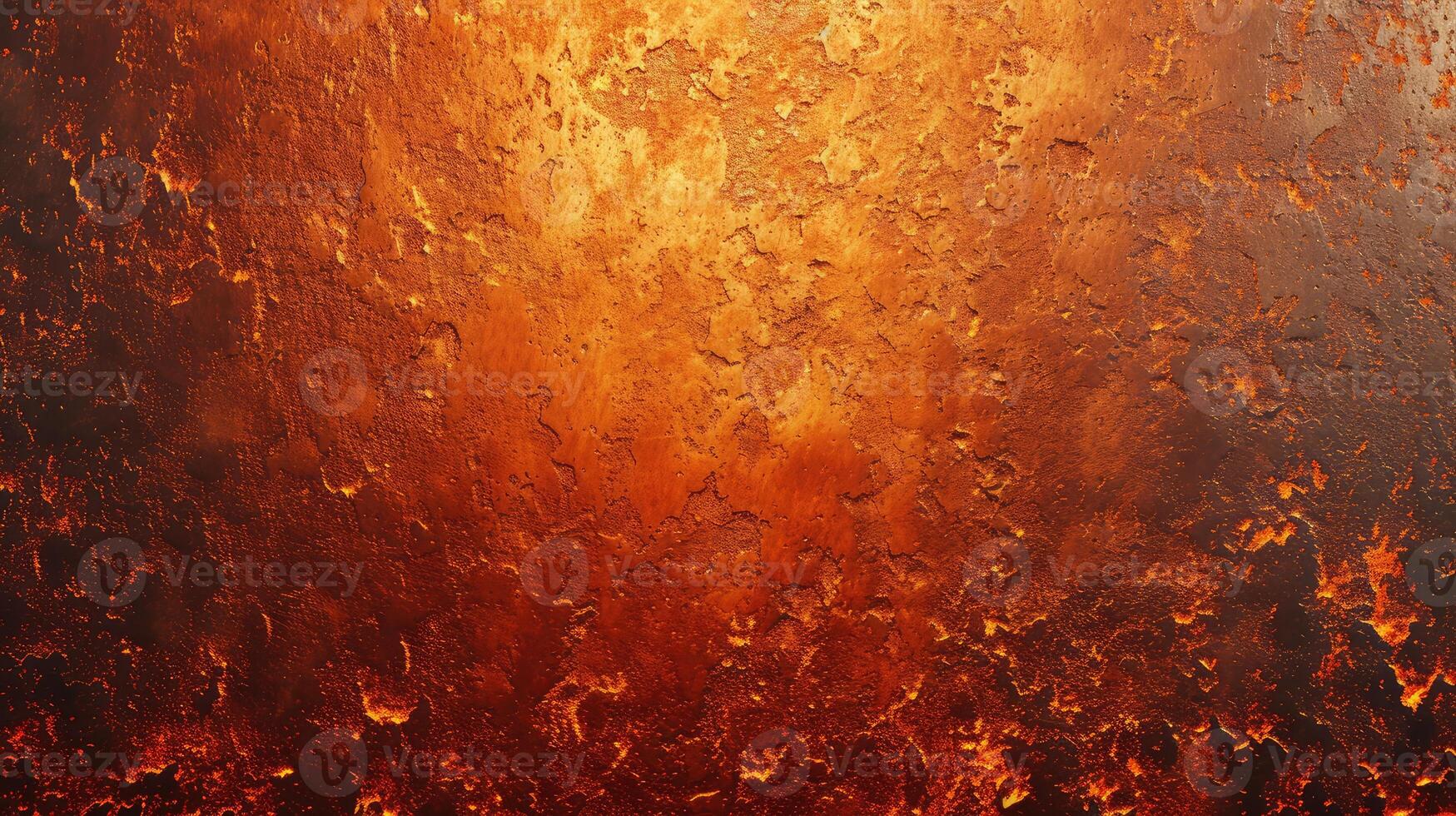 ai generiert feurig rot braun verbrannt Orange Kupfer schwarz abstrakt Hintergrund. geometrisch Form. Farbe Gradient. foto