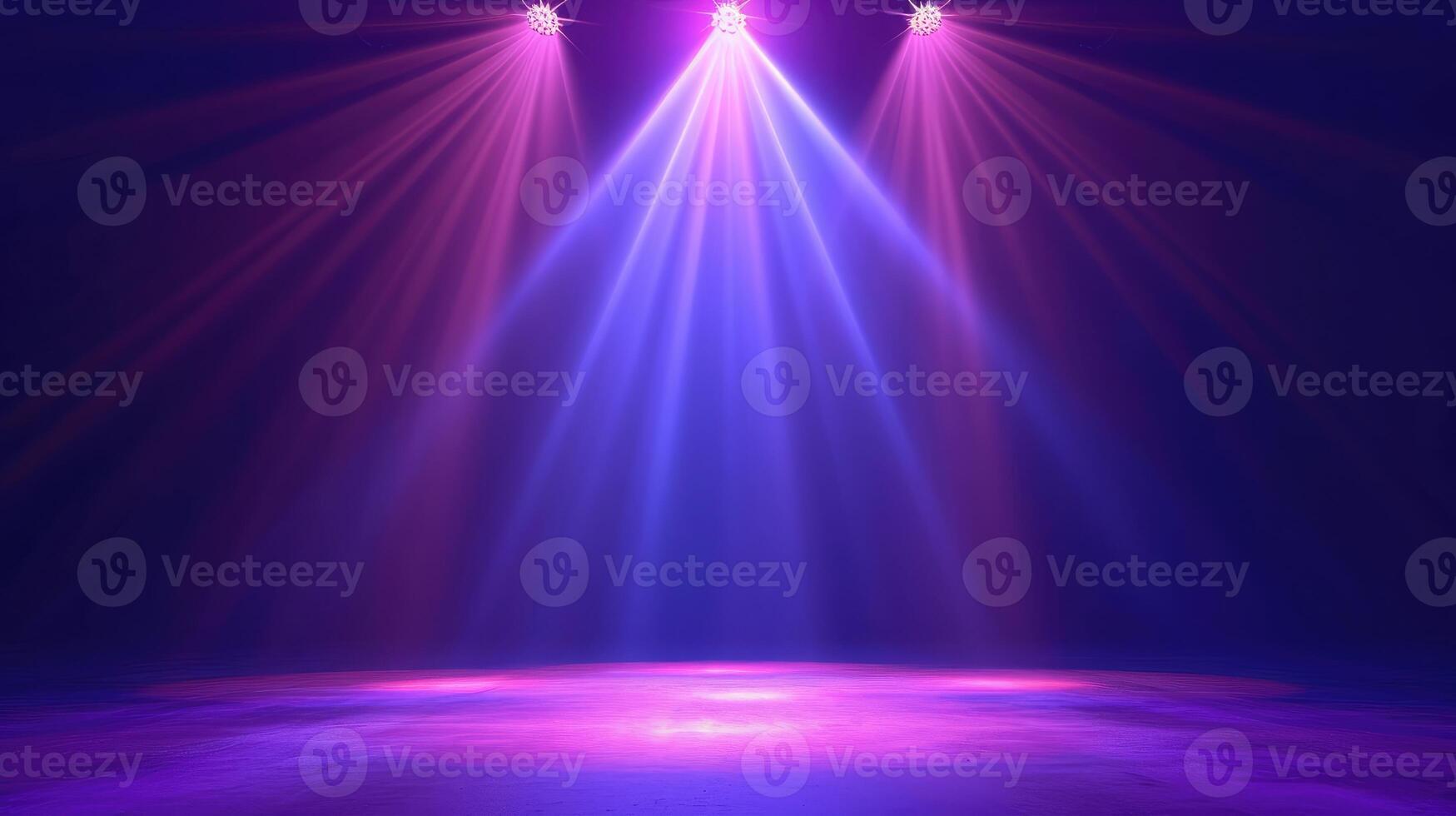ai generiert Scheinwerfer bewirken zum Theater Konzert Bühne. abstrakt glühend Licht von Scheinwerfer beleuchtet foto