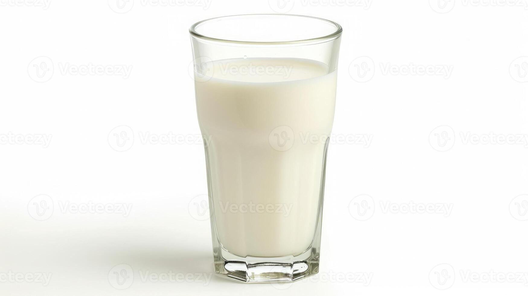 ai generiert Glas von Milch isoliert auf Weiß foto