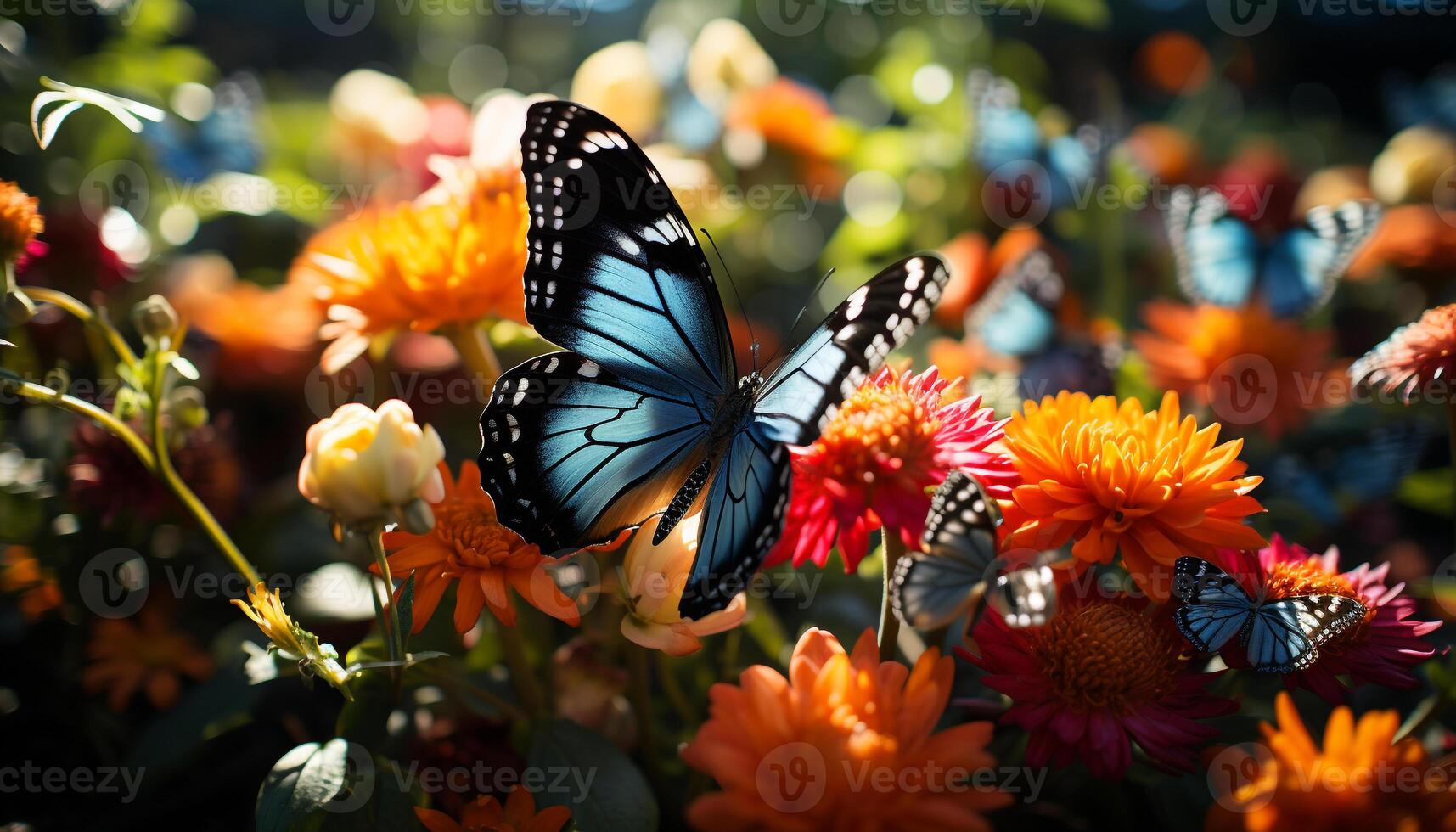 ai generiert multi farbig Schmetterling im Natur, schließen oben Schönheit generiert durch ai foto