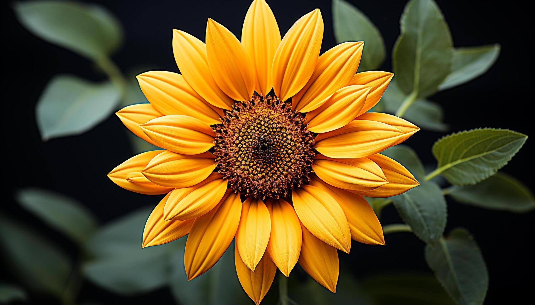 ai generiert beschwingt Sonnenblume blühen strahlt Schönheit im Natur generiert durch ai foto