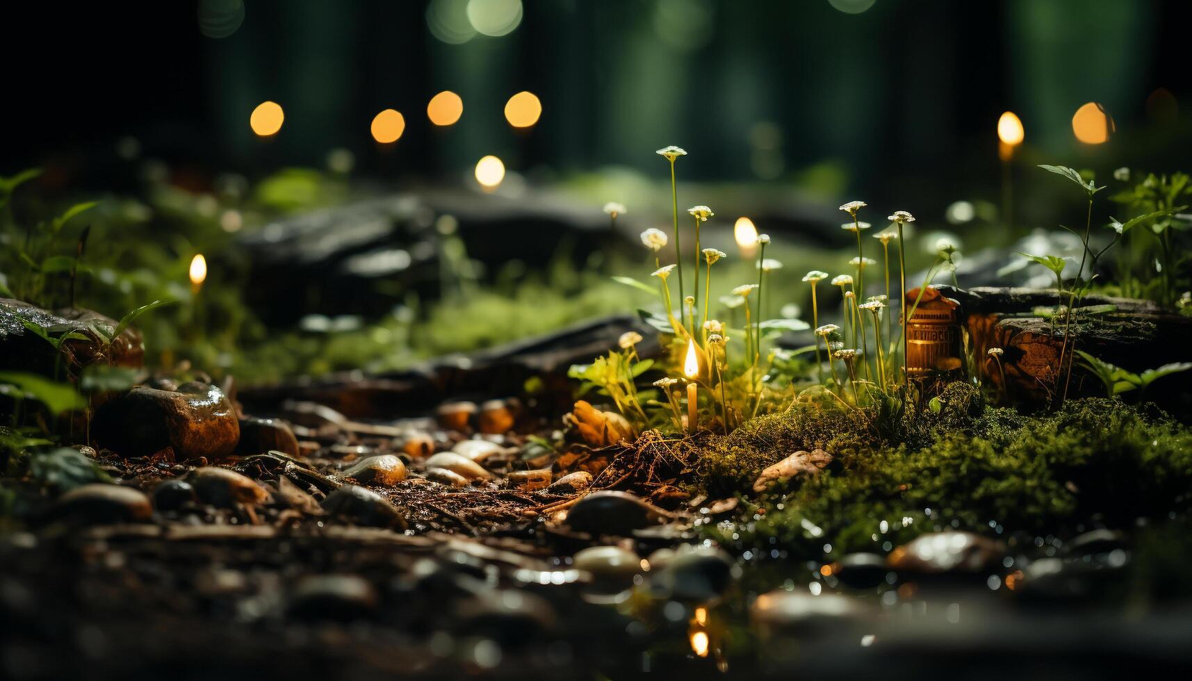 ai generiert Frische von Herbst, Gelb Blätter Farbe das Wald generiert durch ai foto