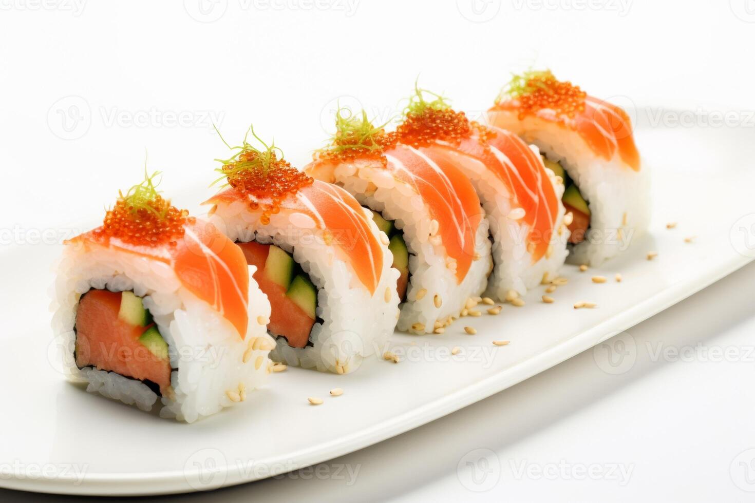 ai generiert Sushi Essen Clip Art foto