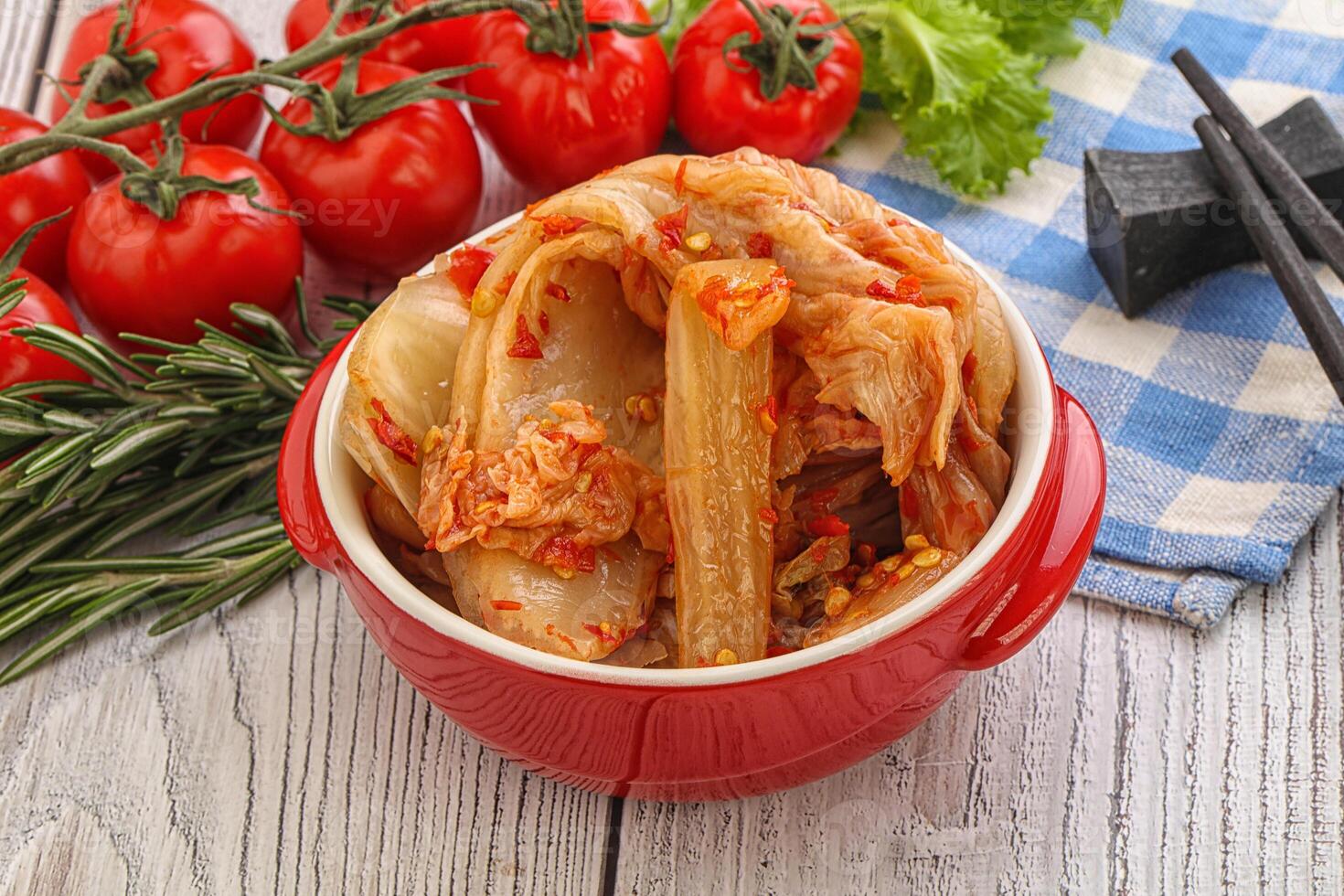 Koreanisches Essen - würziger Kimchi-Kohl foto