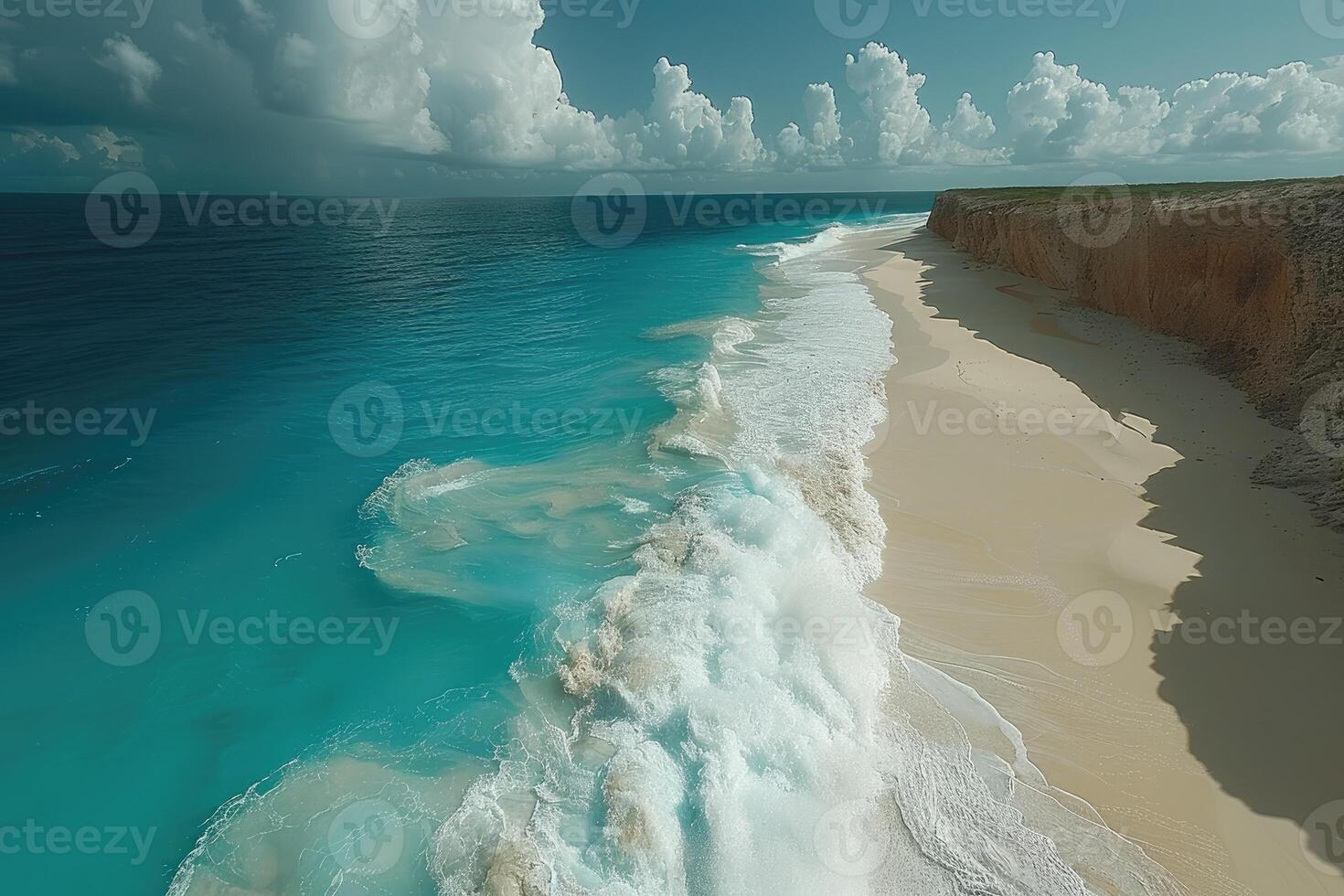 ai generiert schön tropisch Türkis Ozean Strand Fachmann Fotografie foto