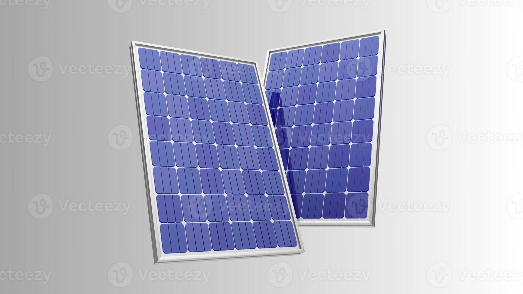 Solar- Panel isoliert auf Weiß Hintergrund mit Ausschnitt Weg. Solar- Paneele Muster zum nachhaltig Energie. verlängerbar Solar- Energie. Alternative Energie foto