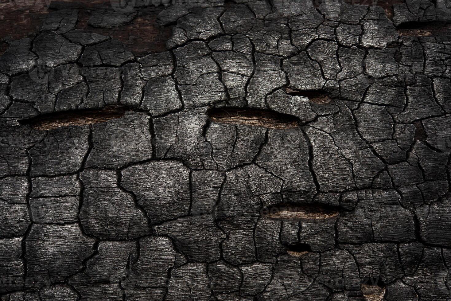 Einzelheiten auf das Oberfläche von Holzkohle. foto