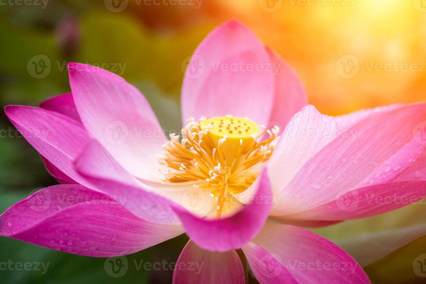 schließen oben Rosa Lotus Blume foto