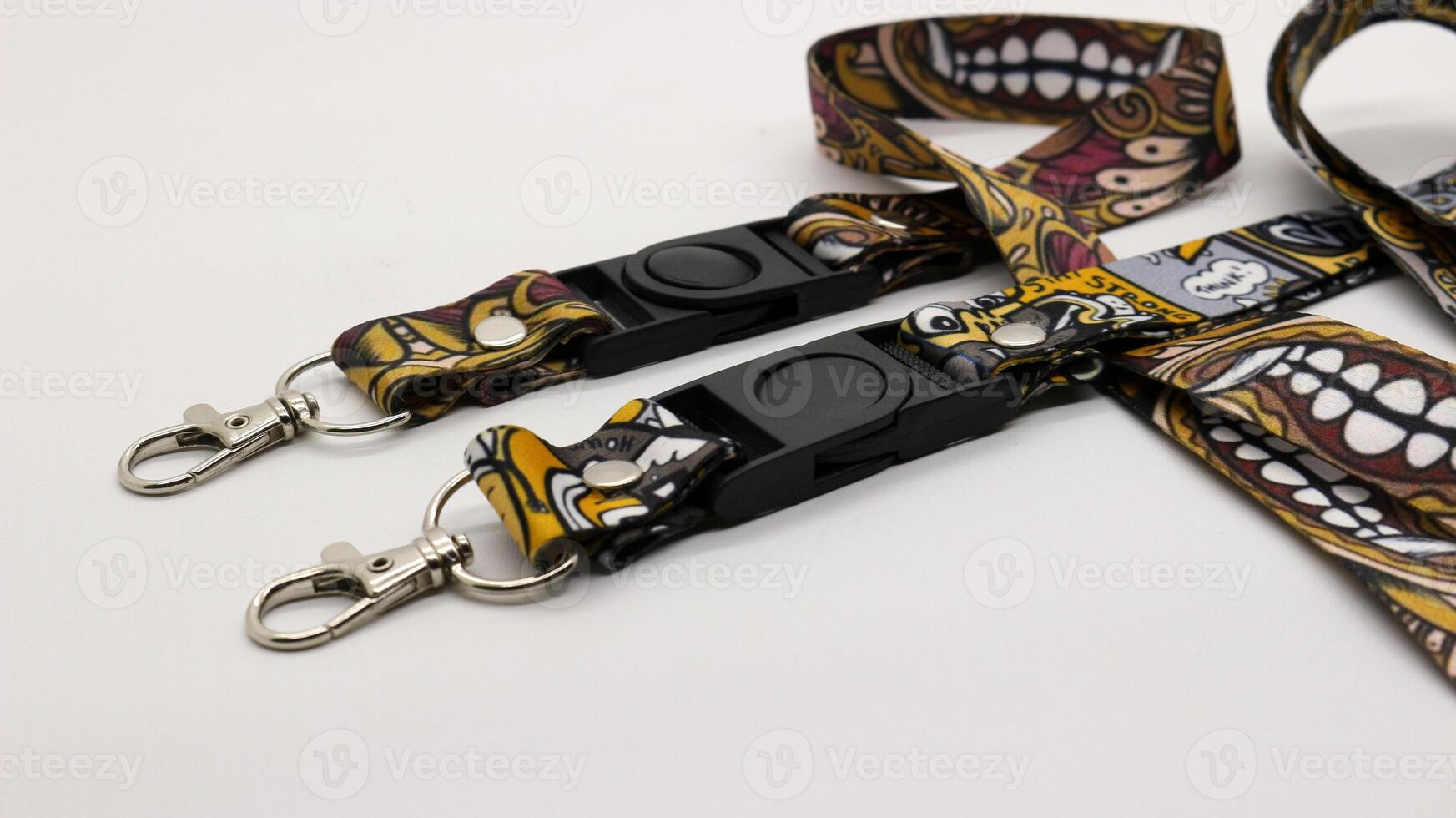 cool Gelb Lanyard isoliert foto