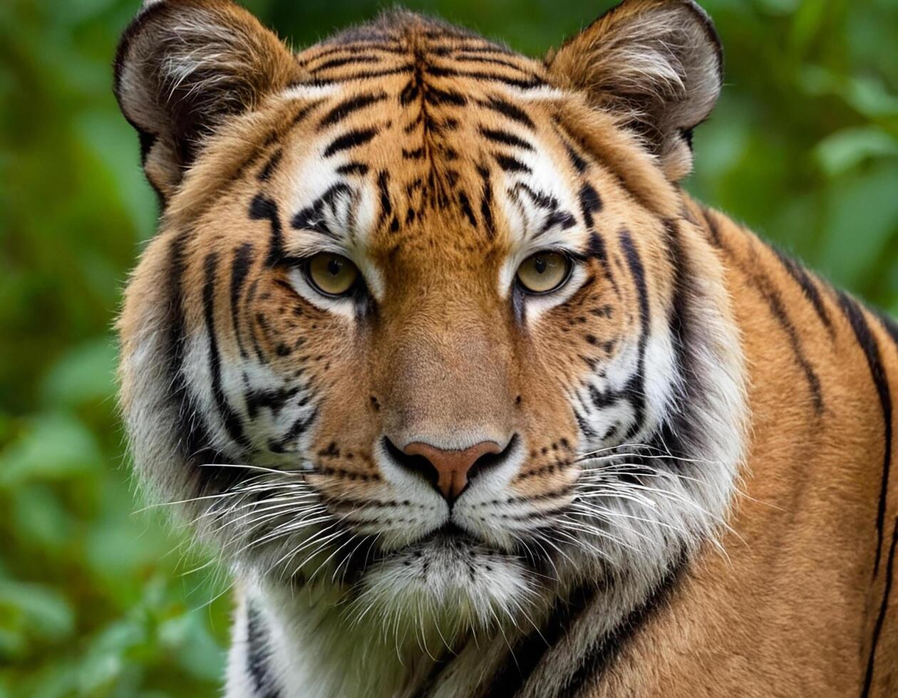 ai generiert Tiger im Dschungel. Tierwelt. foto