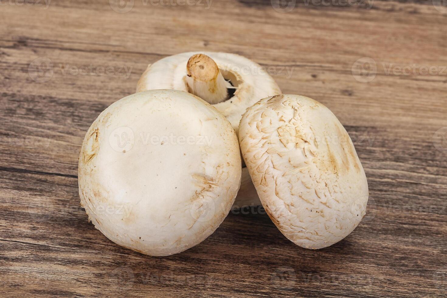 roher champignonhaufen zum kochen foto