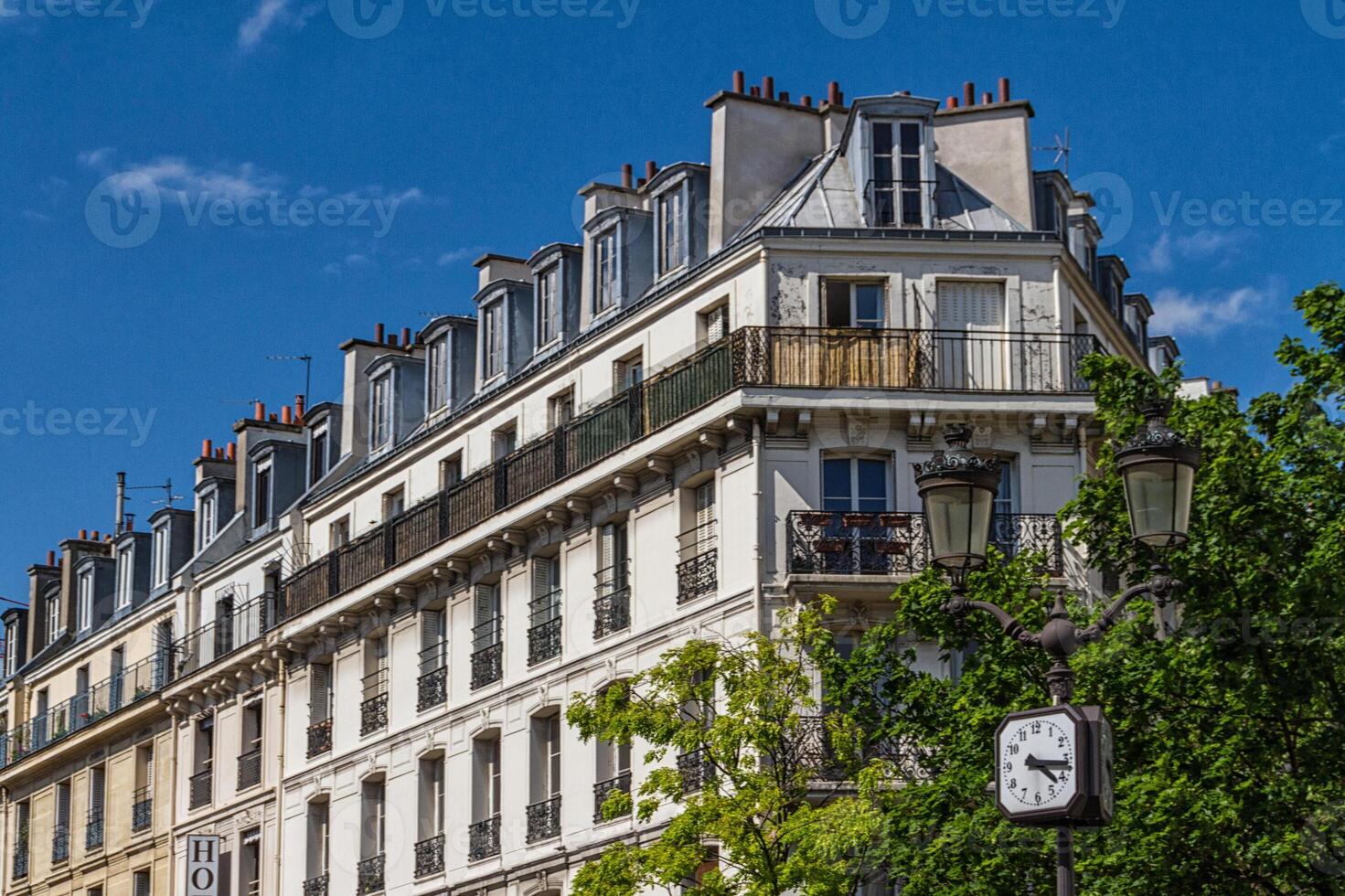 schöne pariser straßenansicht paris, frankreich europa foto