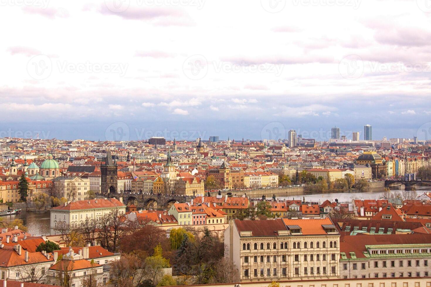 Blick auf die alte Prager Stadt foto