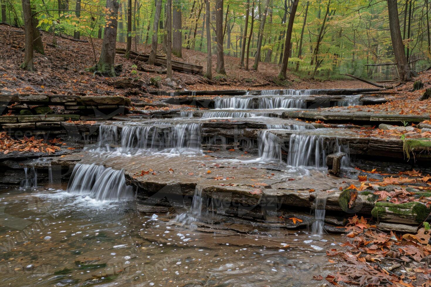 ai generiert Wasser fließen Natur Fachmann Fotografie foto