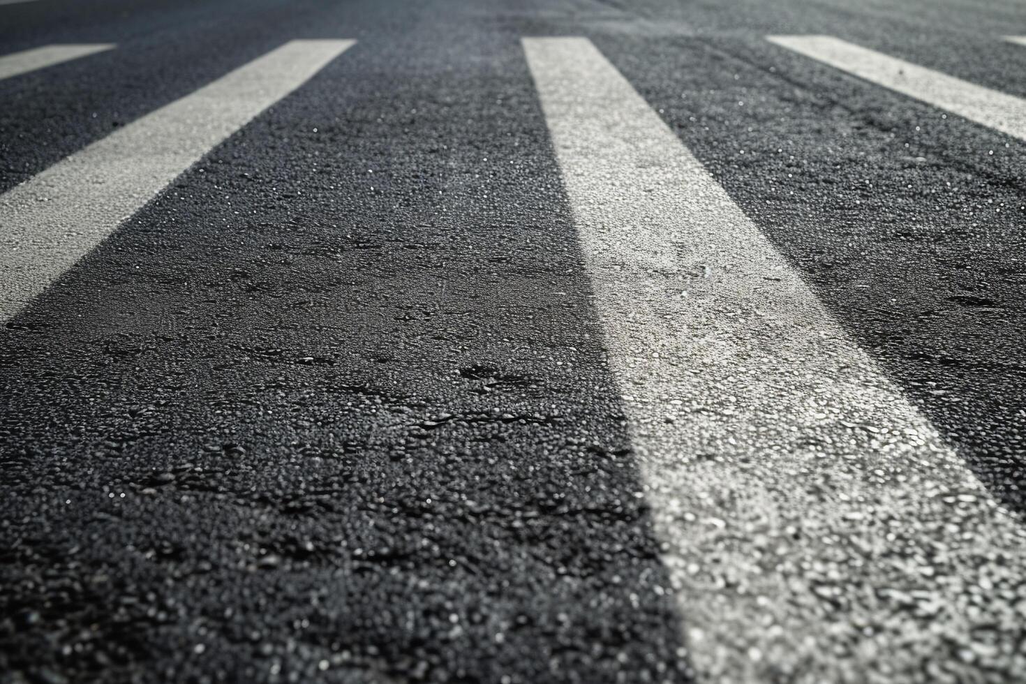 ai generiert leeren städtisch Straße mit Fahrbahn Markierungen. foto