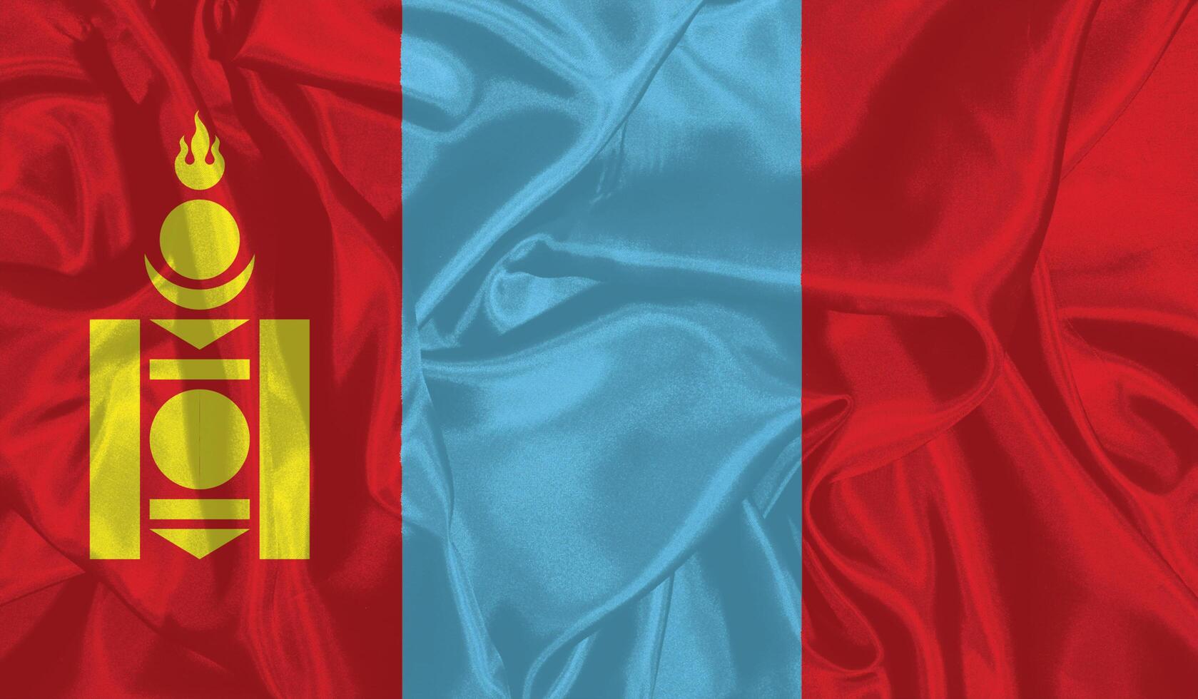 Flagge von Mongolei realistisch Design foto