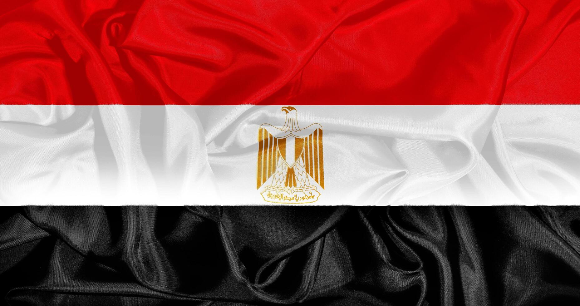 Flagge von Ägypten realistisch Design foto