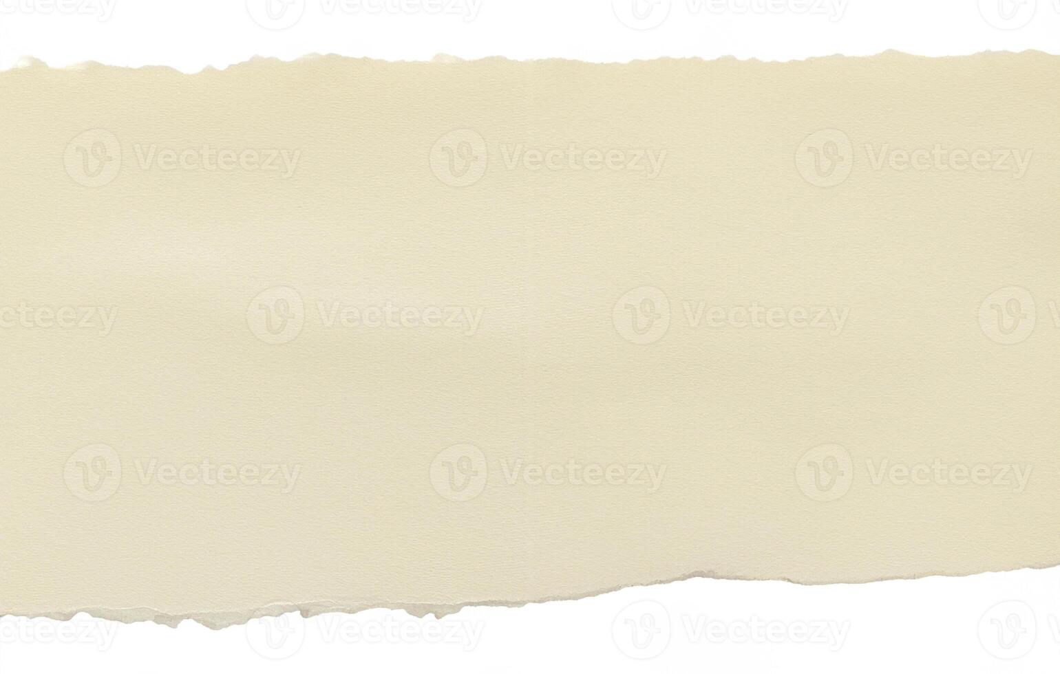 leeres braunes zerrissenes Briefpapier isoliert auf weißem Hintergrund foto
