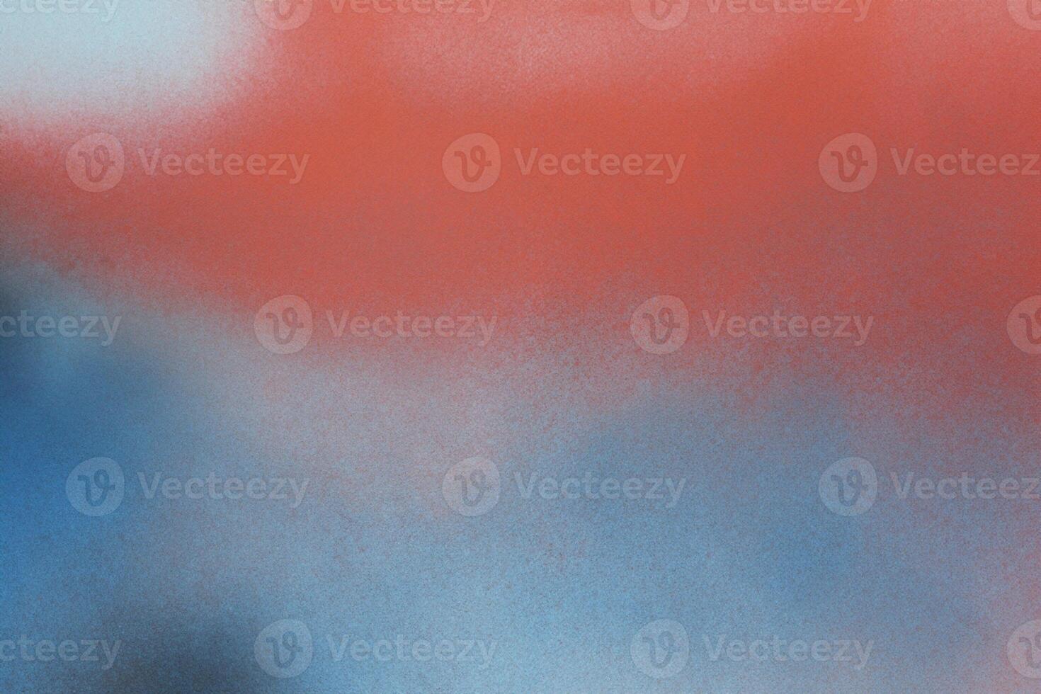 rot und Blau sprühen Farbe auf Blau Hintergrund foto