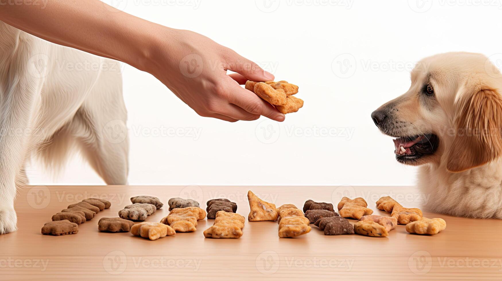 ai generiert positiv Hund Ausbildung Leckereien ai generiert foto