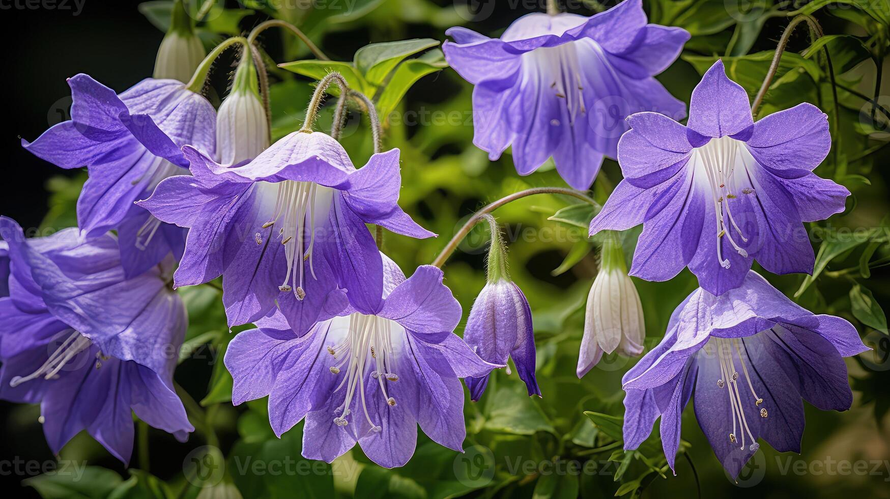 ai generiert Blau Glockenblume ai generiert foto