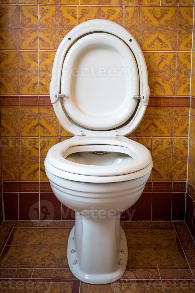 ai generiert dekorativ Toilette Innere Design foto