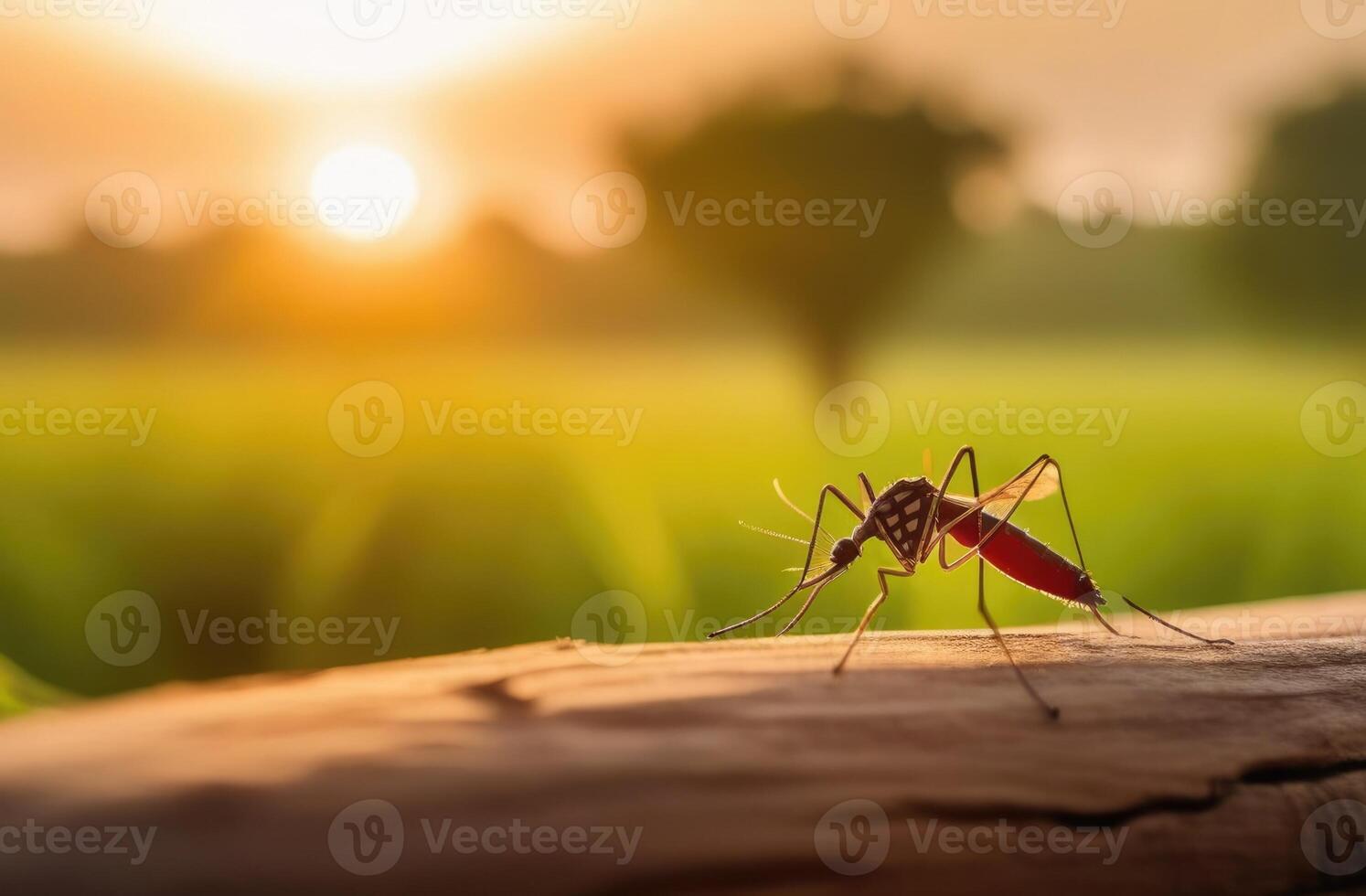 ai generiert Welt Moskito Tag, Welt Malaria Tag, Moskito Nahaufnahme, ansteckend Moskito Parasit, Moskito beissen, Gelb Fieber, Leishmaniose, Sumpf, Regenwald foto