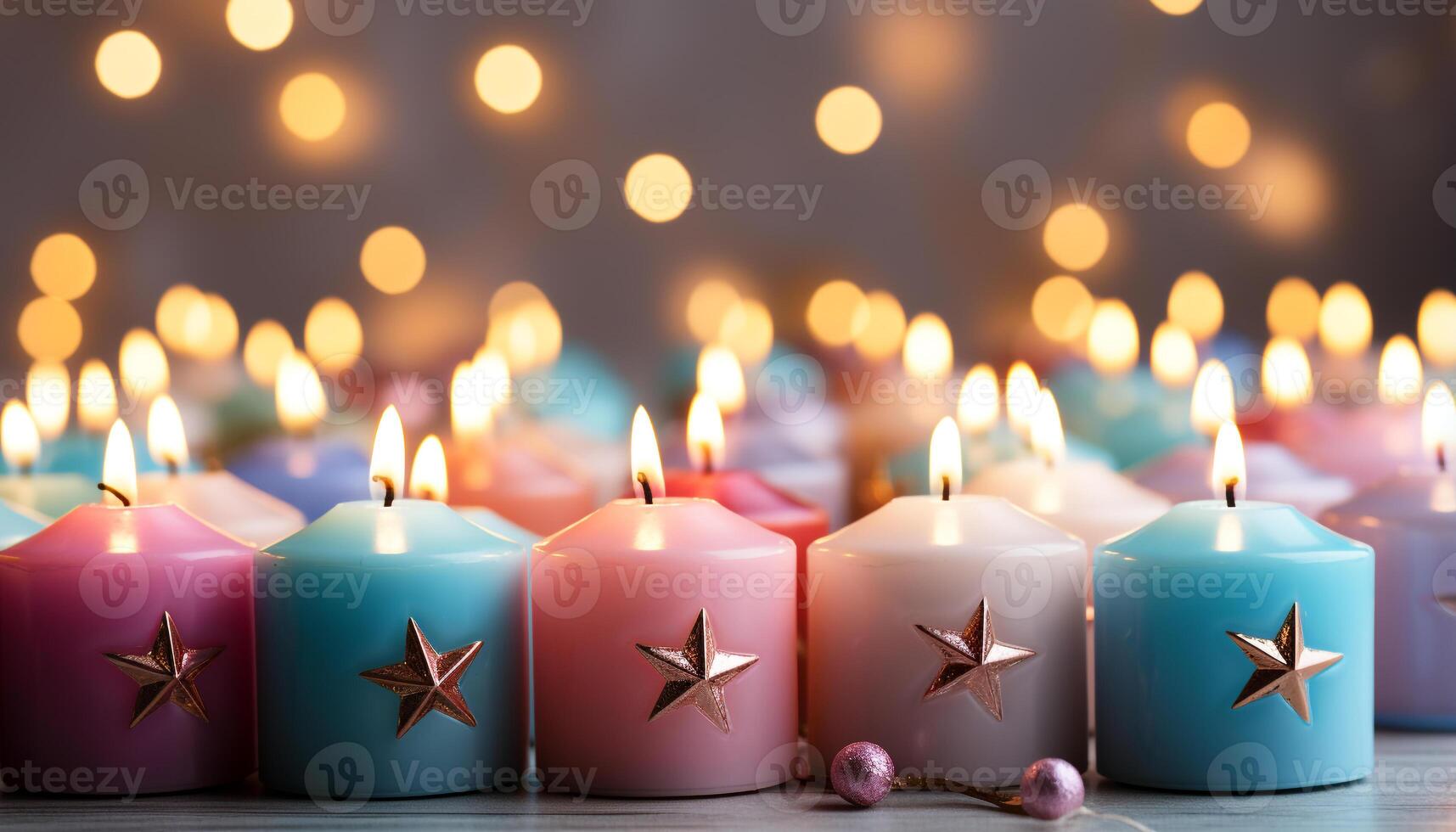 ai generiert glühend Kerze leuchtet Feier, symbolisieren Liebe und Spiritualität generiert durch ai foto