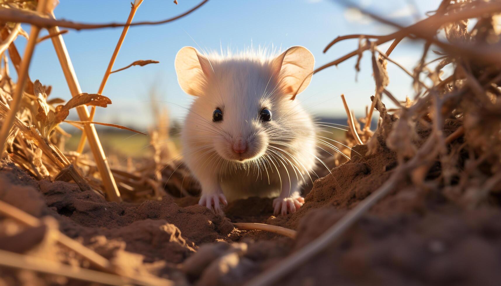 ai generiert süß Hase Sitzung im Grün Wiese, genießen das Sommer- Sonne generiert durch ai foto