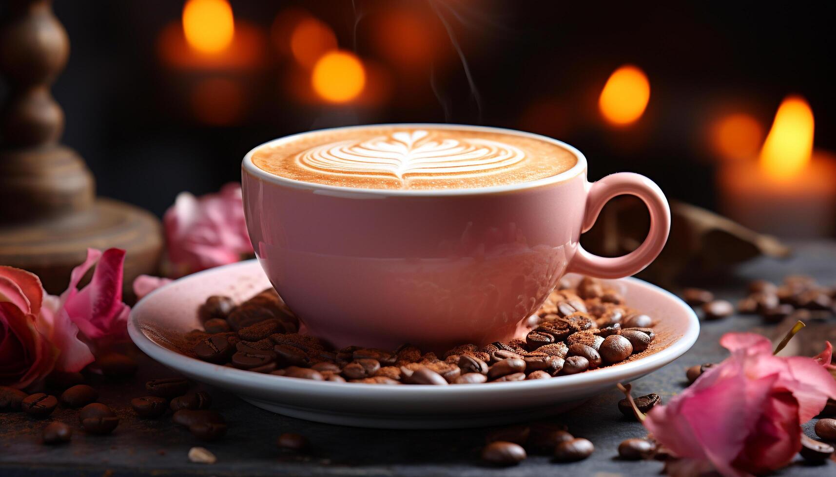 ai generiert frisch gebraut Kaffee auf ein hölzern Tisch, ein perfekt Morgen Genuss generiert durch ai foto