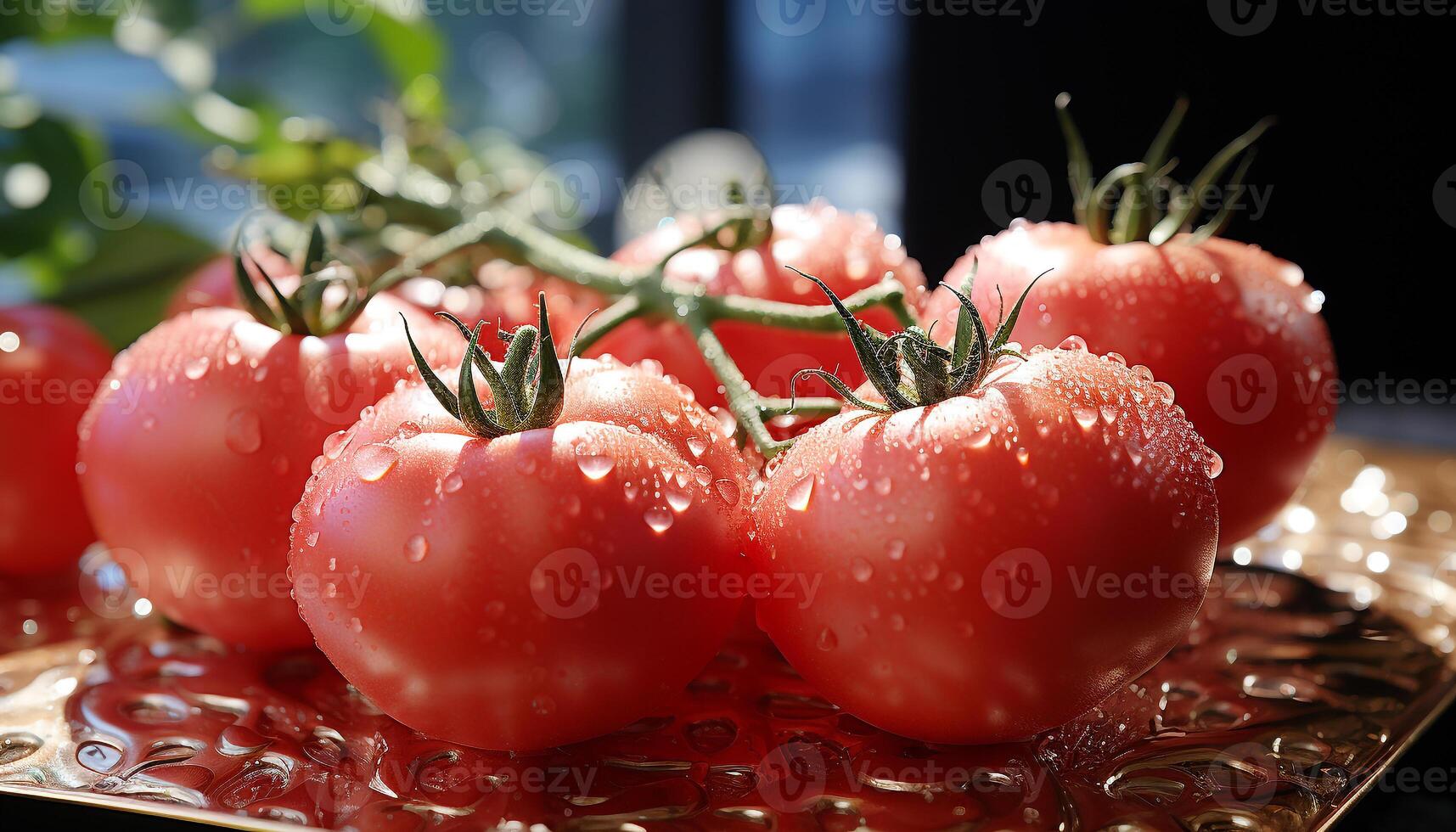 ai generiert Frische von organisch Tomate, ein gesund Essen Gourmet Mahlzeit generiert durch ai foto