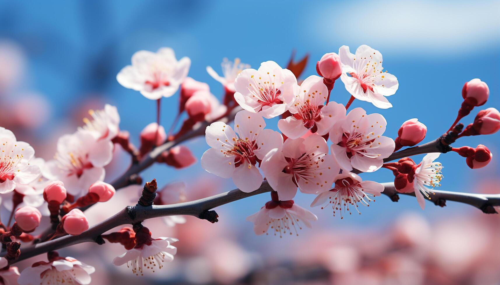 ai generiert das beschwingt Kirsche blühen bringt Schönheit zu Frühling Natur generiert durch ai foto