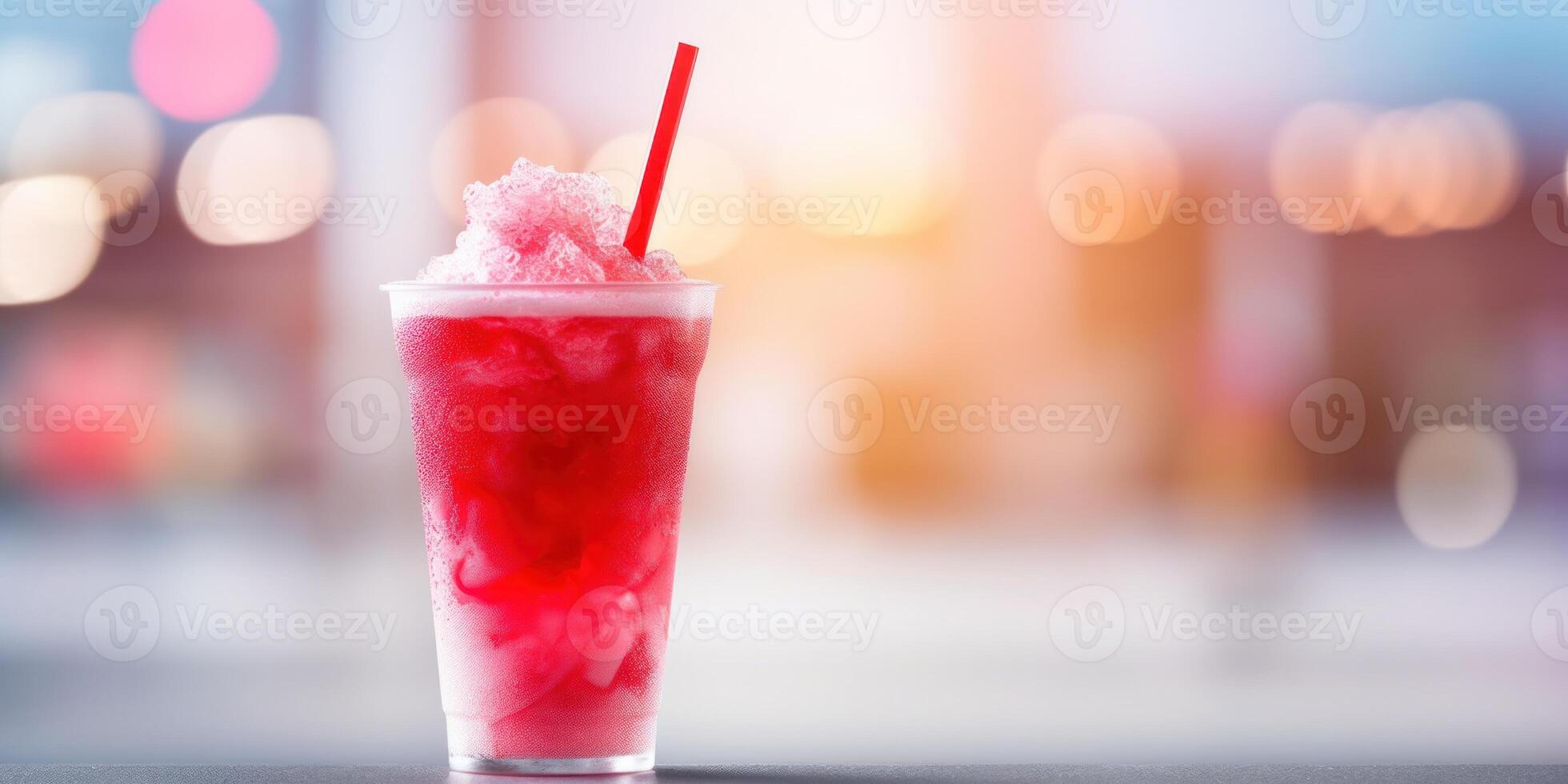 ai generiert vereist Limonade Glas mit Eis Würfel. kalt trinken, lecker cool Cocktail. erfrischend rot Getränk. Nahaufnahme, Kopieren Raum. foto